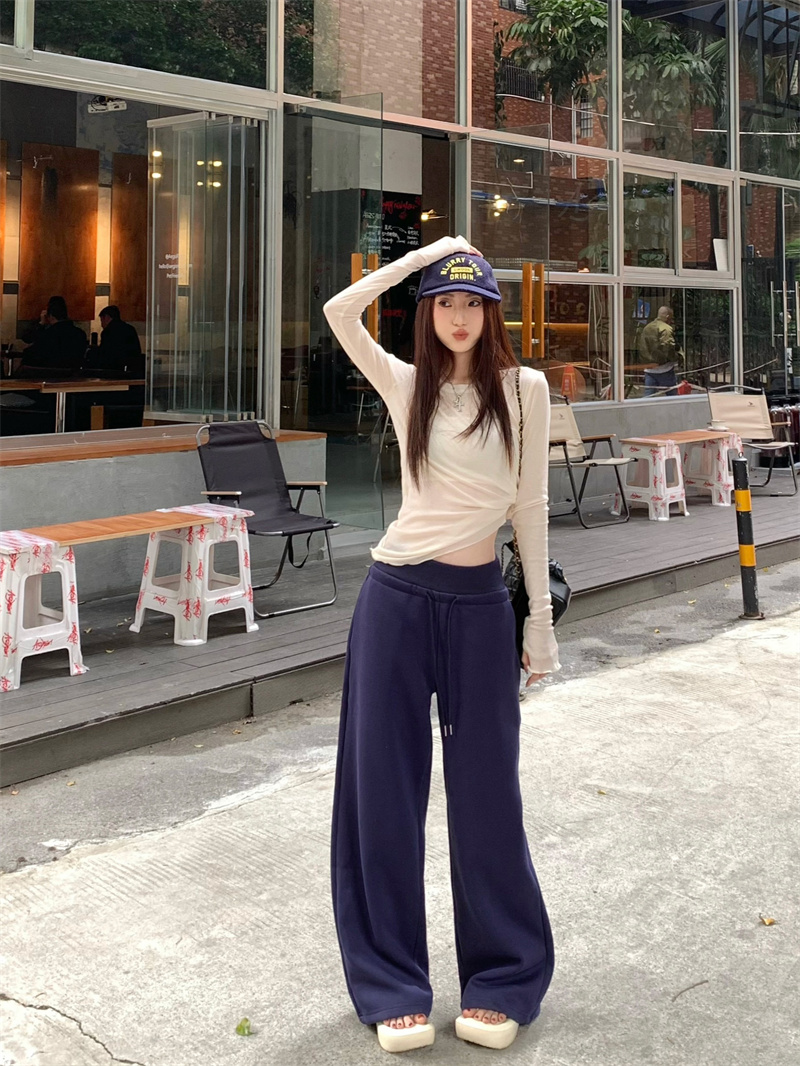 Women’s Two-Piece Set Long Sleeve Top and Wide-Leg Pants