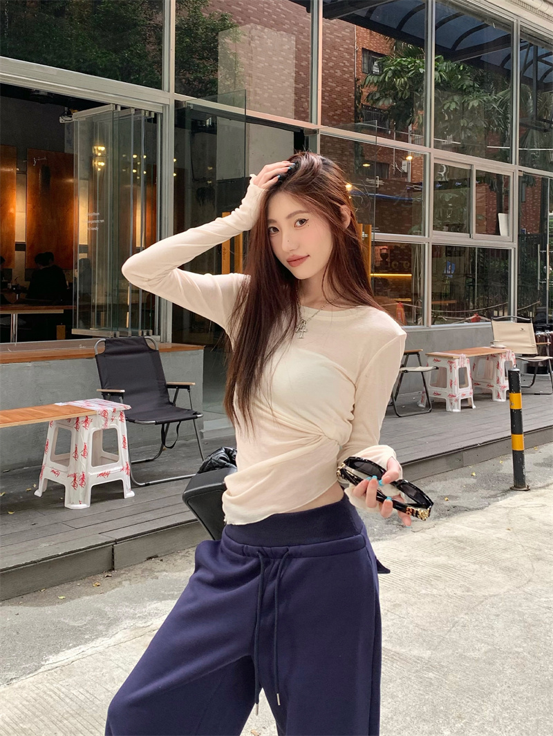 Women’s Two-Piece Set Long Sleeve Top and Wide-Leg Pants