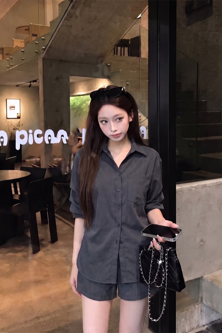 Women's Summer Shirt and Shorts Casual Fashion Two-Piece Set - Image 5